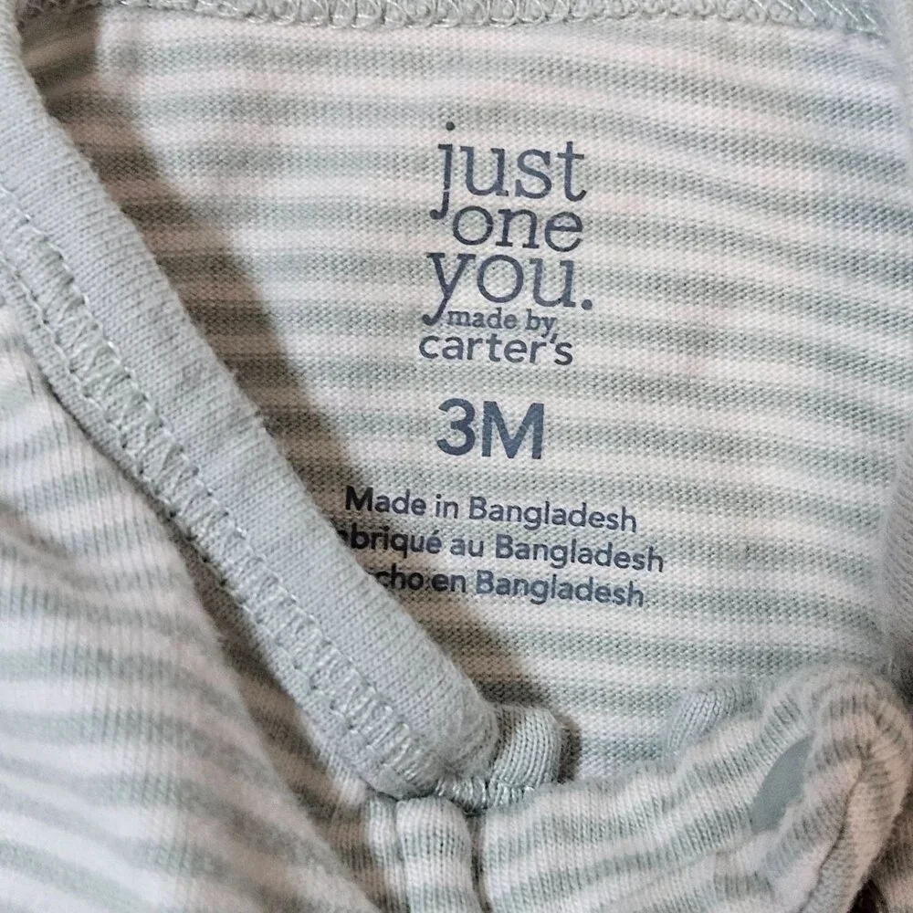 Carters Baby Boy Footed Sleepers Pajamas Play Suits Sz 3M Lot of 3‎ Zip-Up